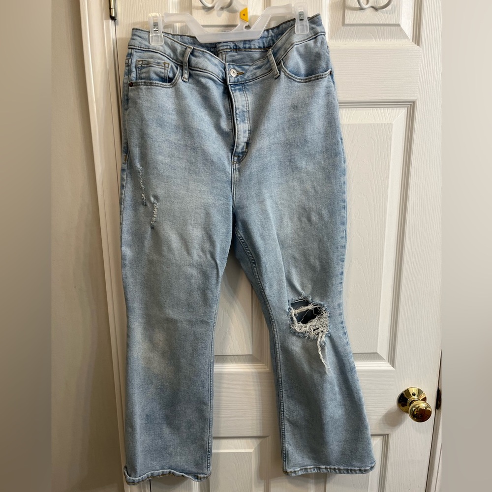 Old Navy higher high rise cropped flares